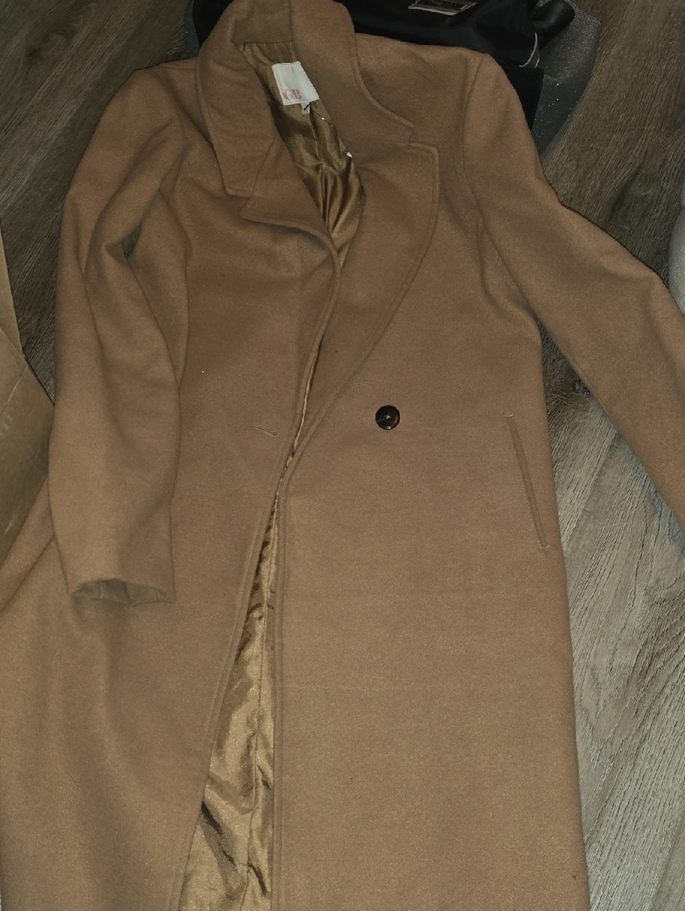 Classic Camel Long Wool-Blend Coat